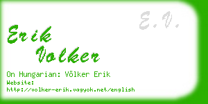 erik volker business card